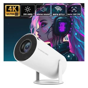Transpeed Android 11 4K Projector WiFi6 HY300 Allwinner h713 200ANSI BT50 1280720P Dual wifi Home Theater Outdoor draagbaar 231018