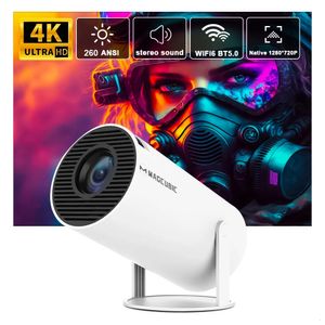 Transpeed Projector 4K Android 11 HY300 Dual WiFi6 260Ansi Allwinner H713 BT50 1080P 1280720p Cinema Outdoor Portable Projetor 240419