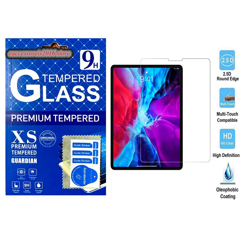 Clear Tablet Screen Protectors Glass 9H Tough for Samsung Tab S8 S7 Plus 12.4 iPad Pro 12.9 2021/2018/2020