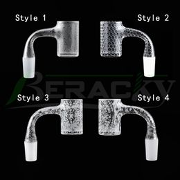 Beracky 4 styles sablés entièrement soudés bord biseauté Quartz Banger 10mm 14mm 18mm mâle femelle sablé Quartz thermique Banger ongles pour verre Bong Dab Rig