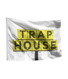 Trap House Flag Banner 3x5ft College Dorm Room Man Cave Frat Wall extérieur drapeau extérieur 100d Polyester Banner Fast 3401649