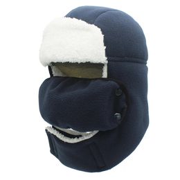 Trapper -hoeden Connectyle Boys Girls Kids Warm Dikke Hood Hat Sherpa gevoerde winddichte Balaclava Winter Russisch met gezichtsmasker 231122