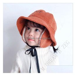 Trapper -hoeden Koreaanse kinderen vissershoed warme oorkap zacht en veelzijdige lei feng voor kinderen drop levering mode accessoires hoeden dhijs dhijs