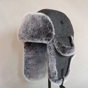 Chapeaux de trappeur pour hommes et femmes, chapeau de bombardier russe d'hiver, Ushanka avec oreillettes en fausse fourrure, casquette chaude pour la neige 231219