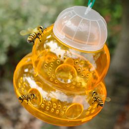 Vallen 1 pc kalebasvorm bijenval Wasp trap vliegvliegvliegjes insect bug honing potten hangende honing pot val vangper