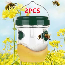 Pièges 2pcs Solar Wasp Trap imperméable extérieur suspendu à mouche de fruits de fruit Hornet Pièges insectes réutilisables Catcher d'abeille jardin insectifuge