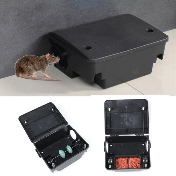 Pièges de souris réutilisables Piège de souris humaine Rodeurs en plastique Catcher de souris Piege Rat Boîtes de poison en direct pour la lutte antiparasitaire extérieure intérieure