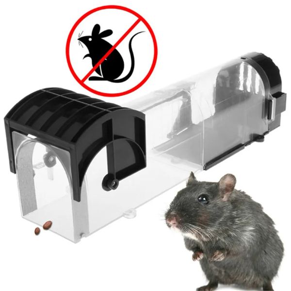 Pièges Réutilisables Smart Mouse Trap Plastic Clear Plastic pas Kill Rodents Catcher MICE PIEGE RAT RAT VIVE TRAP POUR