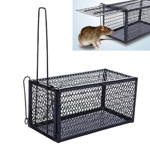 Pièges Smart Selflocking Mousetrap Firm Firm Iron Net Momening Momening Catcher Metal réutilisable Humane Indoor Tip Rat Cage de rat