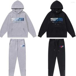 Trapstar 2023 Heren Tracksuits Sweaterbroek Set Designer Hoodies Streetwear Sweatshirts Quality Sports Suit Borduurwerk Pluche Letter Advanced Design 884ess