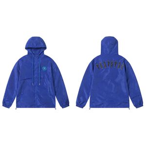 Trapstar Autumn Nieuwe geborduurde Blue Rush Coat Casual Sports Loose Men S and Women Parp Trend