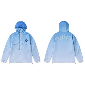 Trapstar Autumn New Gradient Blue Rush Casual Sports Loose Men's and Women's Coque Coat Trend