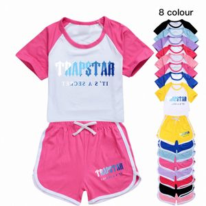 Trapstar Baby T-shirts en shorts sets Kinderkleding Sets Kleding Kleding TOURS GIRLEN Designer T-shirt Tops Kleding Mode Kinder Set X0UM#