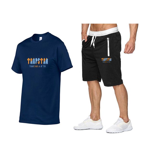 TRAPSTAR basket-ball survêtement ensemble hommes t-shirt Shorts ensembles vêtements de sport d'été Jogging pantalon Streetwear Harajuku hauts t-shirt costume