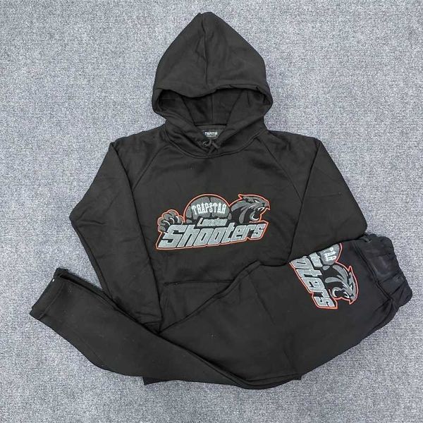 Trapstar Black Tiger Head Nouveau survêtement à capuche Sweat à capuche et pantalon pour hommes Vêtements brodés Sweat-shirt Tireurs de haute qualité