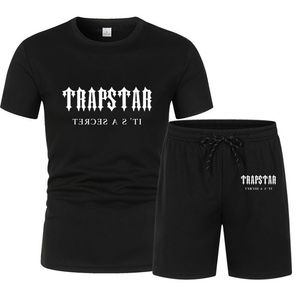 TRAPSTAR Merk Designer Basketbal Trainingspak Set Mannen T-shirt Shorts Sets Zomer Sportkleding Joggingbroek Streetwear Haruku Tops T-shirt Pak