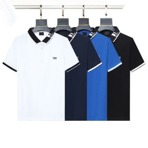 Diseñador de negocios para hombre polos Negro Blanco moda francia marca Camisetas de hombre brazaletes bordados carta Insignias polo camiseta gráfica polo deporte golf V4
