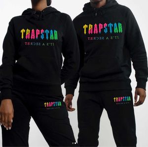 Trapstar Designer Men's Set Fleece Sports Pak Tracksuits Tool Borduurbrief Letter Damesheren Tracksuit Hoodsed Hoodies en Nieuwe Sports Trend