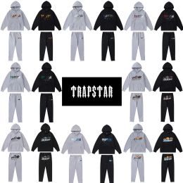 Trapstar Designer Men's Tracksuis Cost Rainbow Towel Broidered Tracksuit Mens and Women's Track's Track Sweaked Sweater Pantmand Tailles S-XL