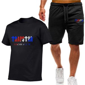 Trapstar Designer Mode D'été Simple Plaine Lettre Noire Imprimé Couple Top Blanc Chemise Homme Casual Coupe Ample T-shirt Femme