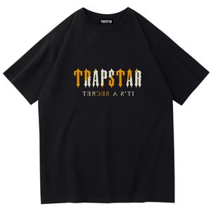 TRAPSTAR Diseñador de moda para hombre camiseta Diseñador de lujo para mujer camiseta hombre corto todo algodón verano casual marca deportiva logo imprimir color calle popular negro rojo camisas