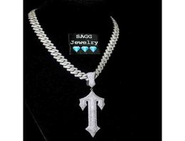 Trapstar collier plein de diamants pendentif Hip Hop Rap Dril personnalisé même Centralcee exclusif 1298453