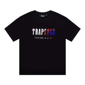 Trapstar gradiënt gedrukte korte mouwen losse casual hiphop unisex t-shirt