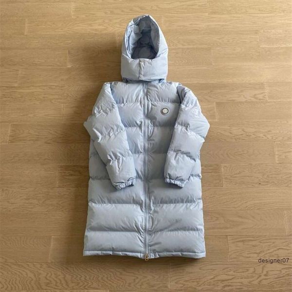 Trapstar Veste Manteau Hommes Vestes Down Designer Jacke Hiver Trapstar Couple Coton Manteau Nouveau À Capuchon Bleu Clair Simple Polyvalent Longues Marques De Mode