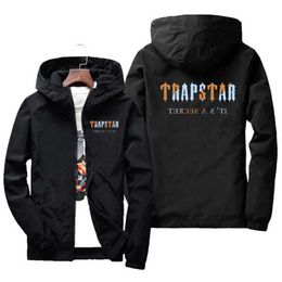 Trapstar Carta impresa primavera y otoño para hombre nuevo deportes casuales grandes viento de viento