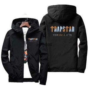 Trapstar Lettre imprimée printemps et automne en manteau nouveau sports décontractés grand coton de tranchée