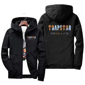 Trapstar Letters Imprimez le printemps et l'automne manteau Nouvelle veste de pare-brise sportive relaxiale grande