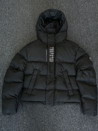 Trapstar London Decoded Hooded Puffer 2.0 Black Veste Broidered Thermal Hoodie Men Hiver Coat Tops Jacketstop