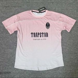 Trapstar London heren streetwear t-shirt gratis hiphop roze korte mouw extra grote trui