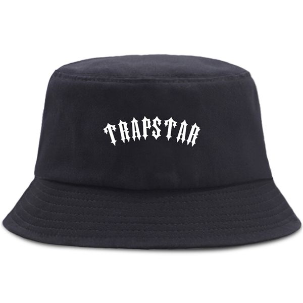 Trapstar London Print Bucket Hat Outdoor Cool Hombres Panamá Estilo Cap Protector solar Plegable Sun Caps Japón Anime Casual Fisherman Hats 220812