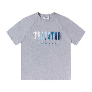 Trapstar Londen t-shirt Borst Wit-blauw Kleur Handdoek Borduren Heren Shorts Casual Straat Shirts Britse Modemerk Suits Z96al25e