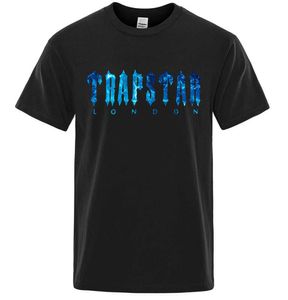 Trapstar London Undersea Blue Gedrukte t -shirt heren zomer ademend casual korte mouw straat oversized cotton merk t shirts 220615
