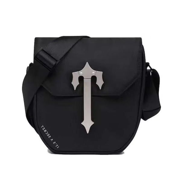 Trapstar hommes sac à bandoulière sacs de messager de luxe concepteur sacs à bandoulière en nylon de mode décontracté en plein air sac à bandoulière à la mode sac à main noir sacs de toile de vêtements de travail simples