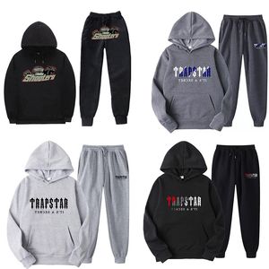 Trapstar heren hoodie Dames letterpatroon bedrukt pluche warme capuchon ronde hals essentialclothing sweatshirt Loszittende sportkleding designer hoodie set voor koppels