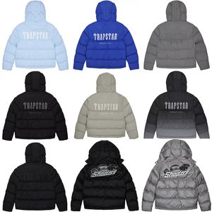 Trapstar Afneembare donsjack met capuchon, Borduurlogo, Fleece Activewear, Heren Winterwarme kleding