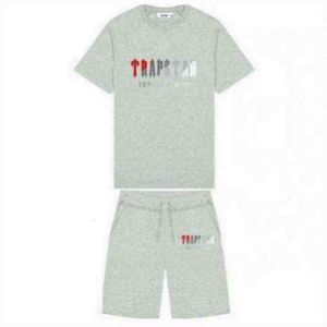 Trapstar heren shorts en t -shirt set tracksuits designer koppels handdoek borduurbrief heren sets dames ronde nek trap ster sweatshirt fst16