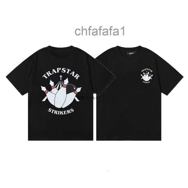 Trapstar-camisetas de manga corta de algodón con estampado de bolos para hombre y mujer, nueva marca de moda de nicho, con cabezas redondas grandes XJFW