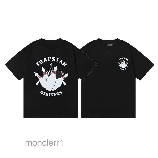 Trapstar-camisetas de manga corta de algodón con estampado de bolos para hombre y mujer, nueva marca de moda de nicho, con cabezas redondas grandes W342