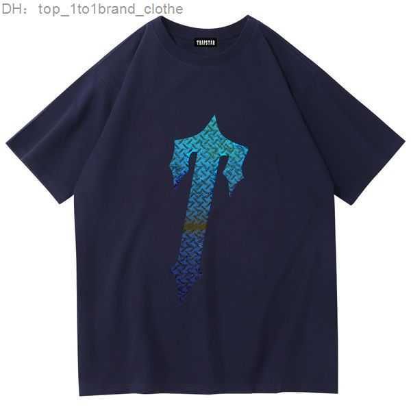 Trapstar Neue Kurzarmhemden Beliebtes Herren-T-Shirt Casual Designer Mann Muster Farbe Hohe Qualität Alle Baumwolle Weiß 13 trapstar D6E0