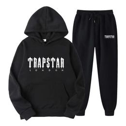 TRAPSTAR Nuova tuta sportiva uomo e donna autunno e inverno Felpa con cappuccio tuta sportiva casual stampa sciolta