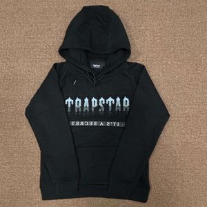 Trapstar's nieuwe pullover-hoodie, Chenille Decode 2.0 patchwork heren casual sportkledingset met capuchon