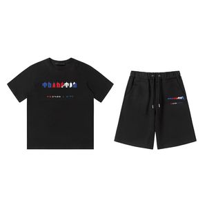 Trapstar Shorts et T-shirt Survêtements Couples Serviette Lettre Mens Set Femmes Crew Neck Trap Star Sweatshirt Costumes1