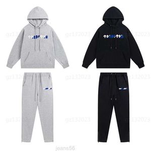 Trapstar Track Suits Designer Pull Pantalon Ensemble Homme Automne Deux Pièces Ensemble Blanc Bleu Lettres Serviette Broderie Rembourré Sweat À Capuche Pantalon Hommes Designers Vêtements