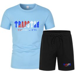 Trapstar Trainingspak 2023 Zomer Vest Heren Polo Shirt Shorts Mannen Designer Shirts Sport Set Mode Badpak Korte Mouw t-shirt