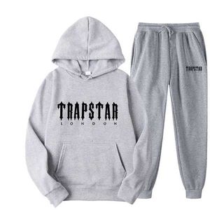 Trapstar survêtement noir hommes sweat à capuche trapstar hommes sportswear pantalon de créateur mis en cours d'exécution basket-ball 2 pièces lâches femmes à manches longues 47JU