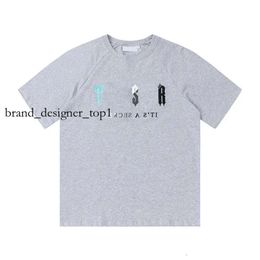 Trapstar Tracksuit Brand Designer Mens T-Shirts Couples Print Letter Tapirt Grey Rainbow Couleur Summer Summer Coton Coton Top Short Manche Round Coucle 5846